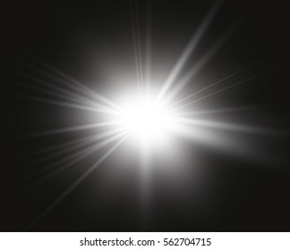 Glow light effect. Star burst with sparkles.Sun.