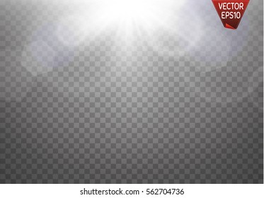 Glow light effect. Star burst with sparkles.Sun.