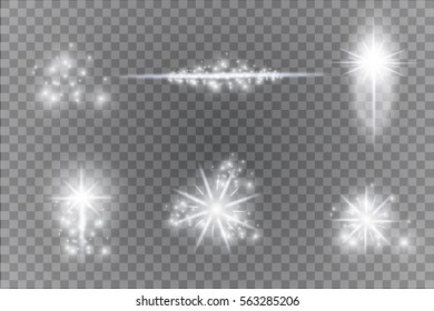 Glow light effect. Star burst with sparkles.Sun