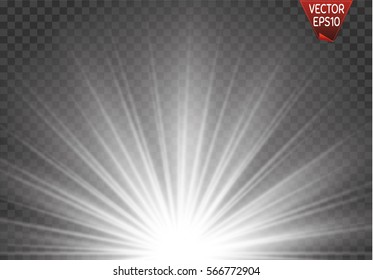 Efecto luminoso. Estrella estalló de chispas. Ilustración del vector