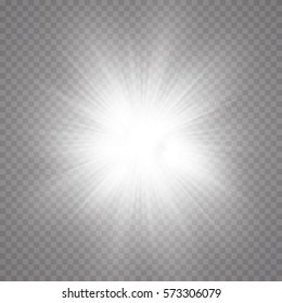 Glow light effect. Star burst with sparkles.Sun.