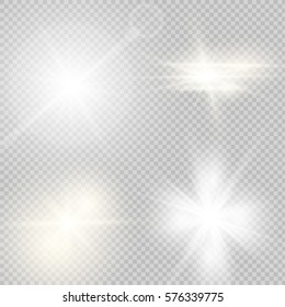 Efecto luminoso. Estrella rota . ilustración. Establecer
