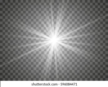 Glow light effect. Star burst with sparkles.Sun.