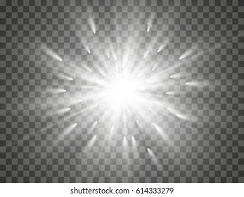 Glow light effect. Star burst with sparkles.Sun.