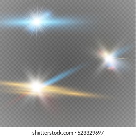 Glow light effect. Star burst with sparkles.