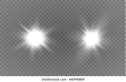 Glow light effect. Star burst with sparkles.Sun.