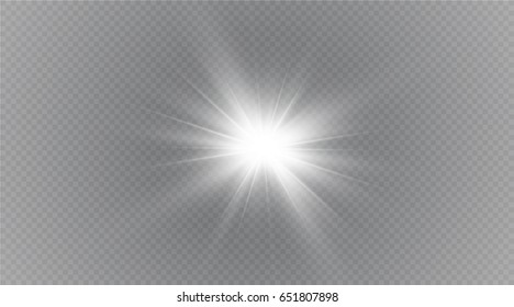 Glow light effect. Star burst with sparkles.Sun.