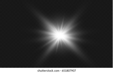 Glow light effect. Star burst with sparkles.Sun.