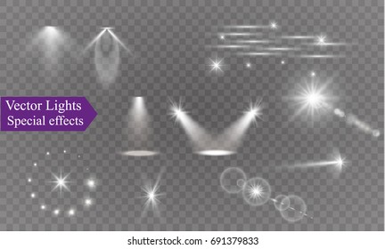 Glow light effect. Star burst with sparkles. sunlight.