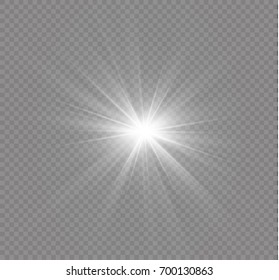 Glow light effect. Star burst with sparkles.Sun.