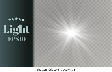 Glow light effect. Star burst with sparkles.Sun.