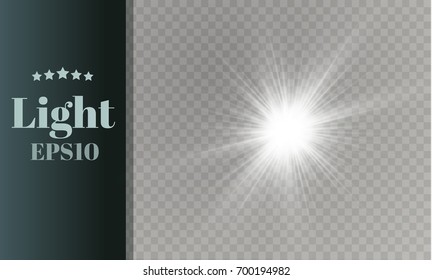 Glow light effect. Star burst with sparkles.Sun.