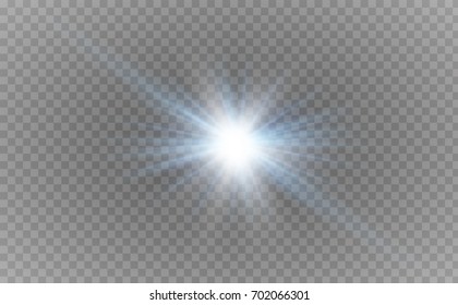 Glow light effect. Star burst with sparkles. Vector illustration