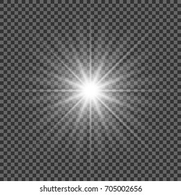 Glow light effect. Star burst with sparkles.Sun.
