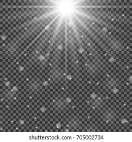Glow light effect. Star burst with sparkles. Vector illustration