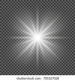 Glow light effect. Star burst with sparkles.Sun.