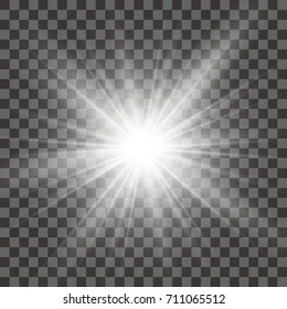 Glow light effect. Star burst with sparkles.Sun.