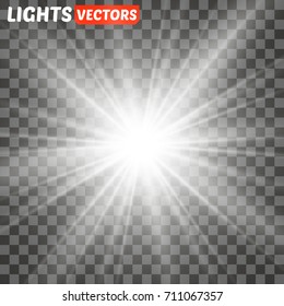 Glow light effect. Star burst with sparkles.Sun.