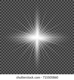 Glow light effect. Star burst with sparkles.Sun.