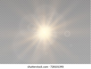 Glow light effect. Star burst with sparkles. Vector illustration