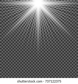 Glow light effect. Star burst with sparkles.Sun.