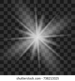 Glow light effect. Star burst with sparkles.Sun.