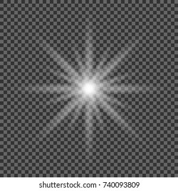 Glow light effect. Star burst with sparkles.Sun.