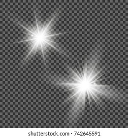 Glow light effect. Star burst with sparkles.Sun.