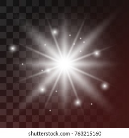 Glow light effect. Star burst with sparkles.Sun.