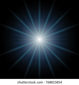 Glow light effect. Star burst with sparkles.Sun