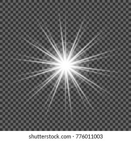 Glow light effect. Star burst with sparkles.Sun.
