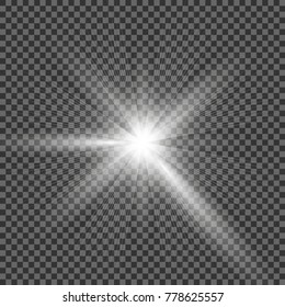 Glow light effect. Star burst with sparkles.Sun.