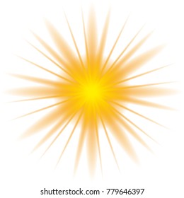 Glow light effect. Star burst with sparkles.Sun.