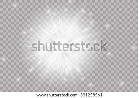 Glow light effect. Star burst with sparkles. Vector illustration