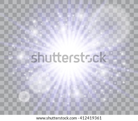 Glow light effect. Star burst with sparkles. Vector illustration