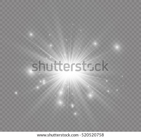 Glow light effect. Star burst with sparkles.Sun.