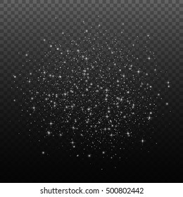 Glow light effect. Star Dust. Vector design elements
