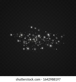 Glow light effect. Starburst with sparkles on transparent background. Vector illustration. 
