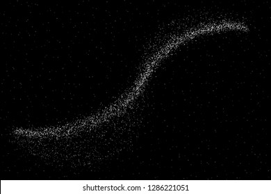 glow light effect stars bursts with sparkles isolated. magic dust particles. Vector illustration sparkling comet tail