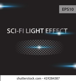 glow light effect stars bursts with sparkles isolated on black background. For illustration template