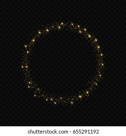 glow light effect stars bursts with sparkles isolated. magic dust particles. Vector illustration sparkling comet tail on transparent background.