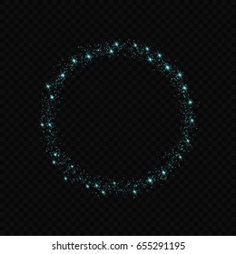 glow light effect stars bursts with sparkles isolated. magic dust particles. Vector illustration sparkling comet tail on transparent background.