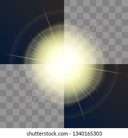 Glow light effect. Sun sparkle. Vector eps10