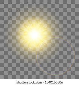 Glow light effect. Sun sparkle. Vector eps10