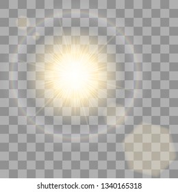 Glow light effect. Sun sparkle. Vector eps10