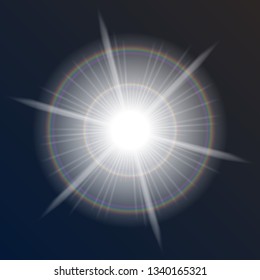 Glow light effect. Sun sparkle. Vector eps10