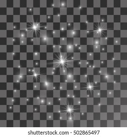 Glow light effect. sun Star burst with sparkles. Vector illustration