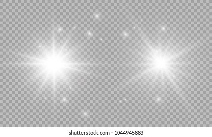 Glow light effect. Vector illustration. Christmas flash Concept.
