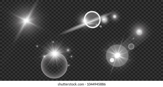 Glow light effect. Vector illustration. Christmas flash Concept.
