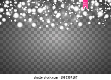 Glow light effect. Vector illustration. Christmas flash. dust